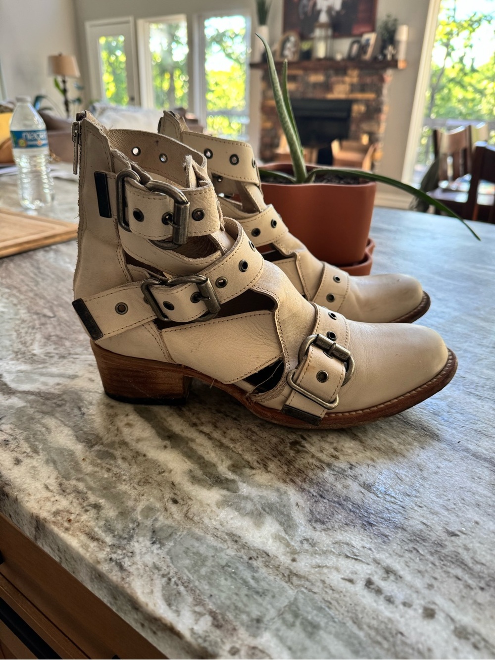 Freebird by Steven White Cutout Buckle Grace Boots